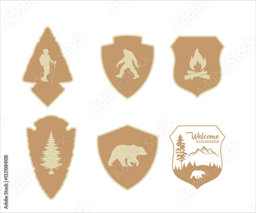 Customizable National Park Sign svg, National Park Clipart, National Park Sign Vector, National Parks Sign Outlines, Customizable Templates