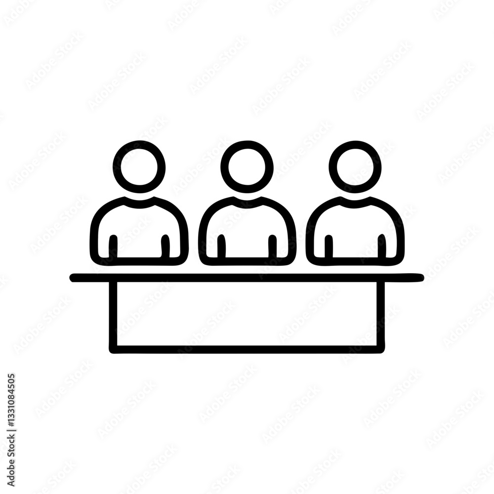Three people sitting at a table Three people sitting at a table