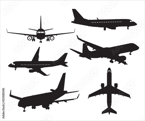 Embraer erj-170 SVG, Embraer ERJ-175 SVG, Embraer erj-170 Vector, Airplane Silhouette, Pilot svg, Jet svg