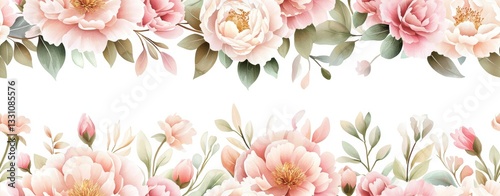Seamless pattern with
 Delicate Floral Arrangement Art (1)