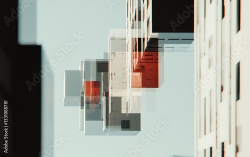 Abstract Architectural Design With Geometric Shapes