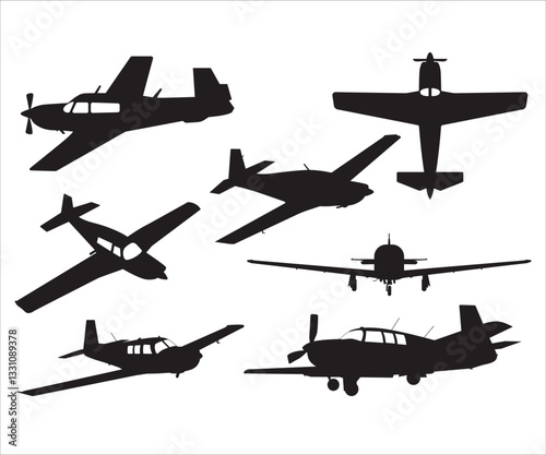 Mooney m20 svg, Mooney M20 SVG bundle, Pilot Vector, Airplane Silhouettes, Mooney M20J General, Aviation Airplane, Flight School Airplane