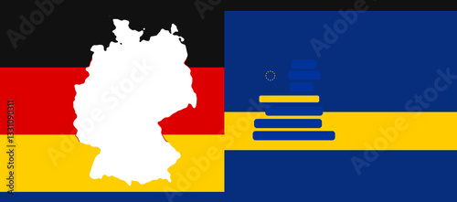 Europe banner background bl...