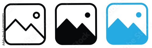 gallery icon set, Picture icon vector, photo gallery icon symbol