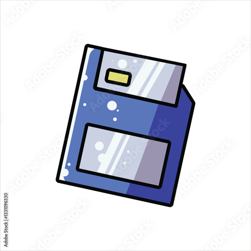 Vector Vintage 3.5-Inch Floppy Diskette