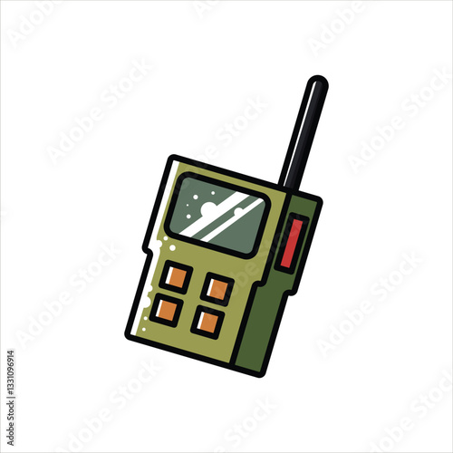 Vector Portable Walkie Talkie for Communication