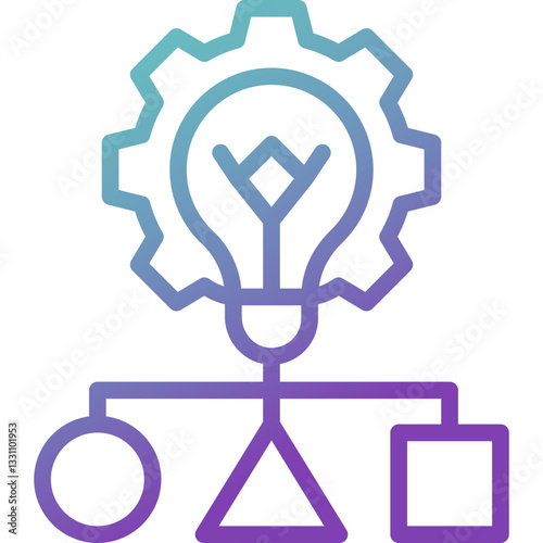 organization gradient line icon
