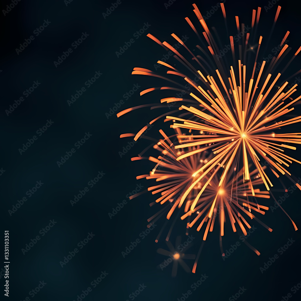 Fototapeta premium Fireworks on the night sky