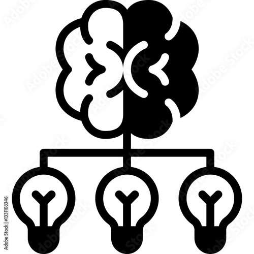 brainstorm solid line icon