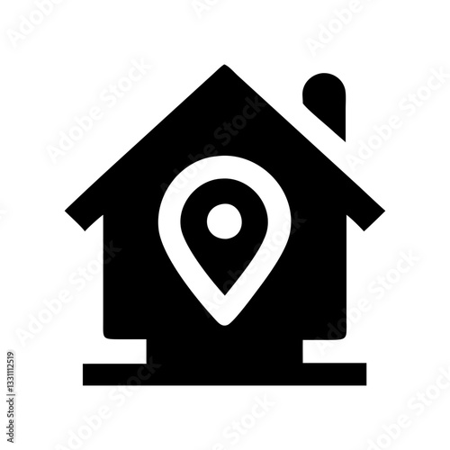 Home Location Icon , Real Estate, GPS Navigation, Property Search, Rental Business Vector