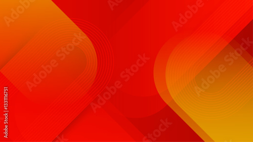 modern red and yellow abstract geometric background with shapes vector illustration, perfect for digital banner, business presentation, and social media design