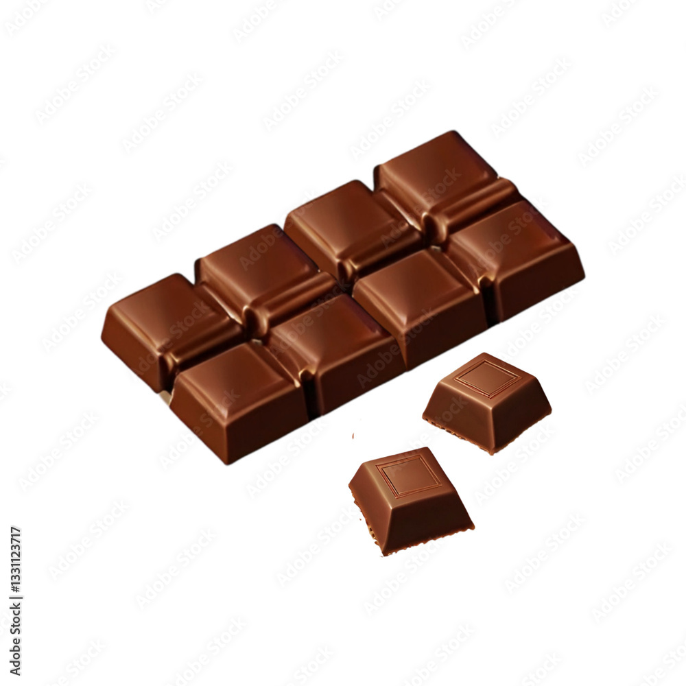 Cute Chocolate bar on transparent background Cute Chocolate bar on transparent background