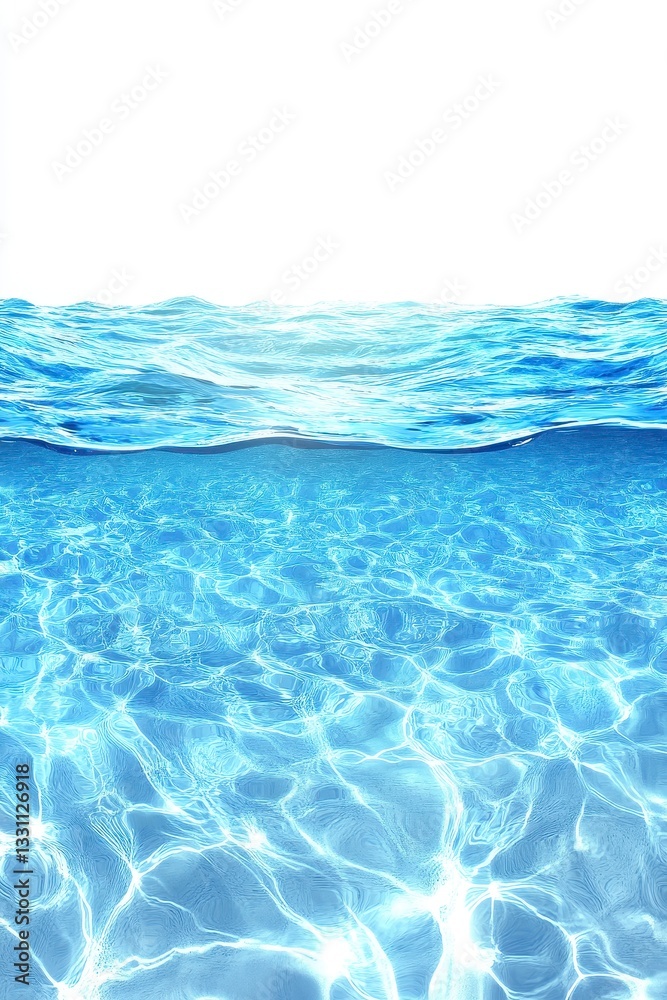 Obraz premium Shimmering Blue Water Surface with Sunlight Reflection