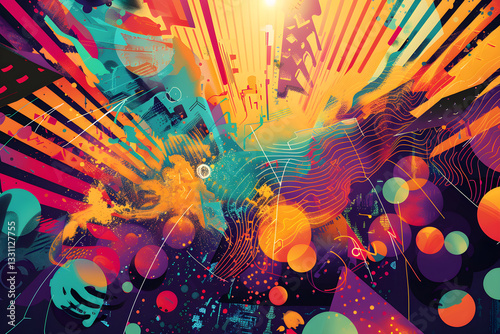 Electrifying Poster Representing Lineup for an Upcoming Music Festival