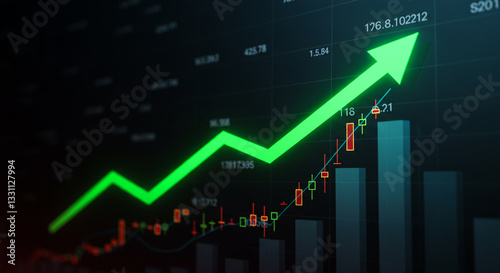 Stock Market Growth – Rising Financial Chart and Investment Success