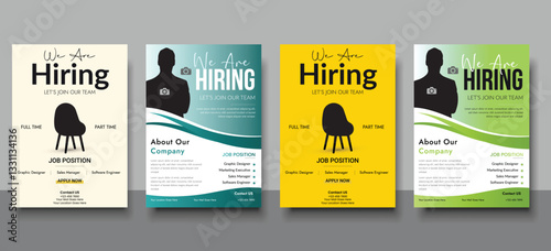 We Are Hiring Job Vacancy Flyer Template . Clean and simple employee hiring social media post banner template . We are hiring Job advertisement flyer poster template
