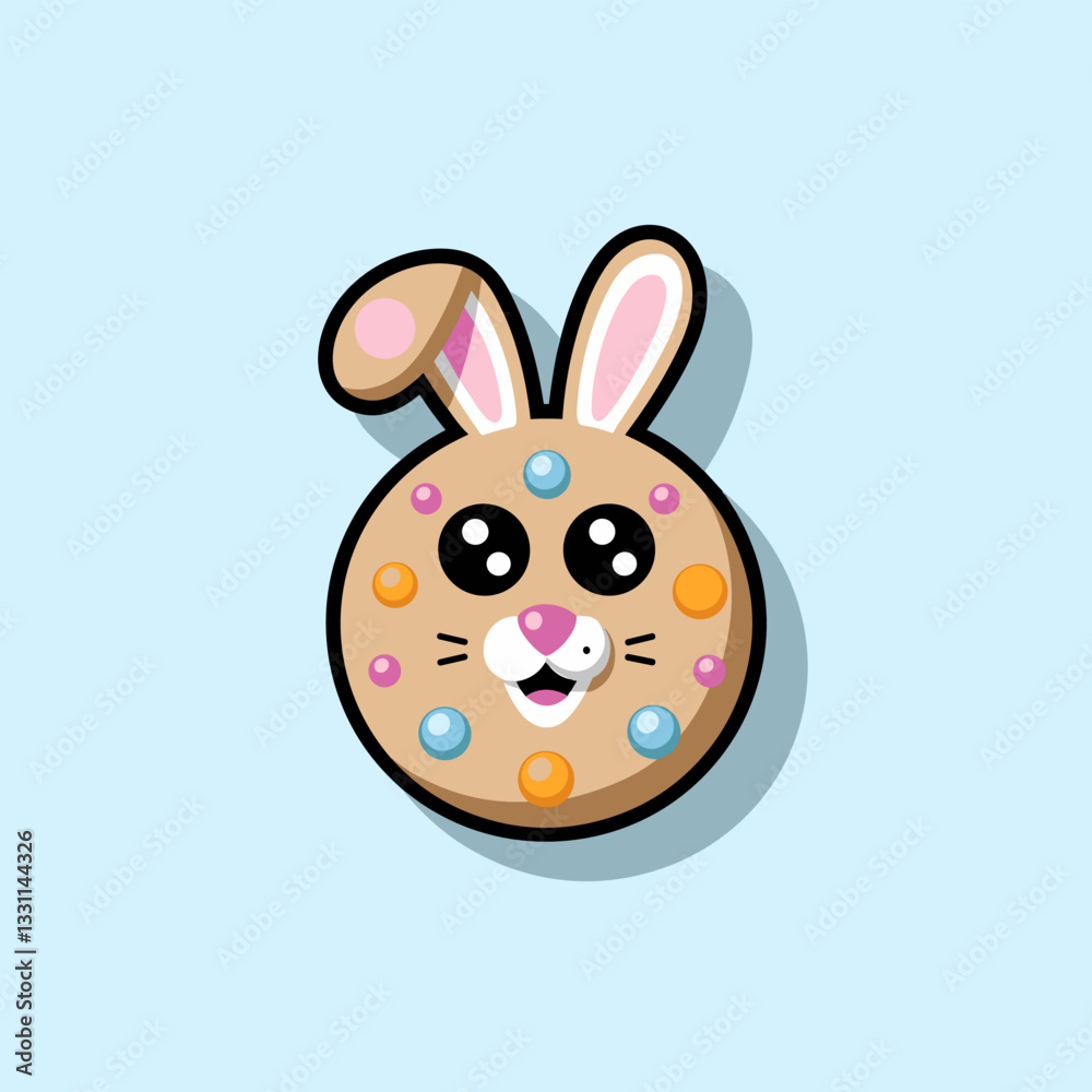 Obraz premium Charming Bunny Cookie for Spring