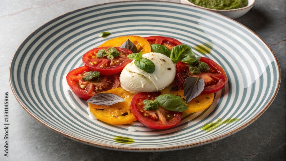 Caprese Salad with Heirloom Tomatoes Caprese Salad with Heirloom Tomatoes
