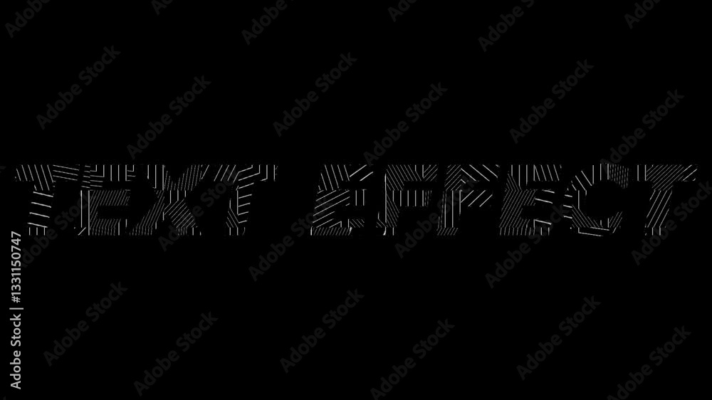 3D rendering text with screen effects of technological failures. vector editable text effect template