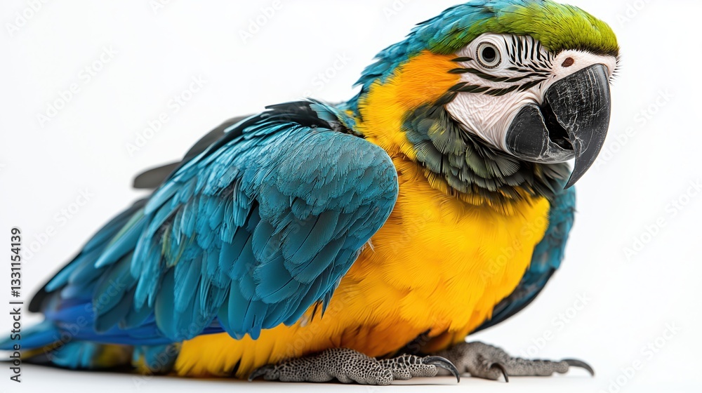 Fototapeta premium Close-up of blue and yellow parrot