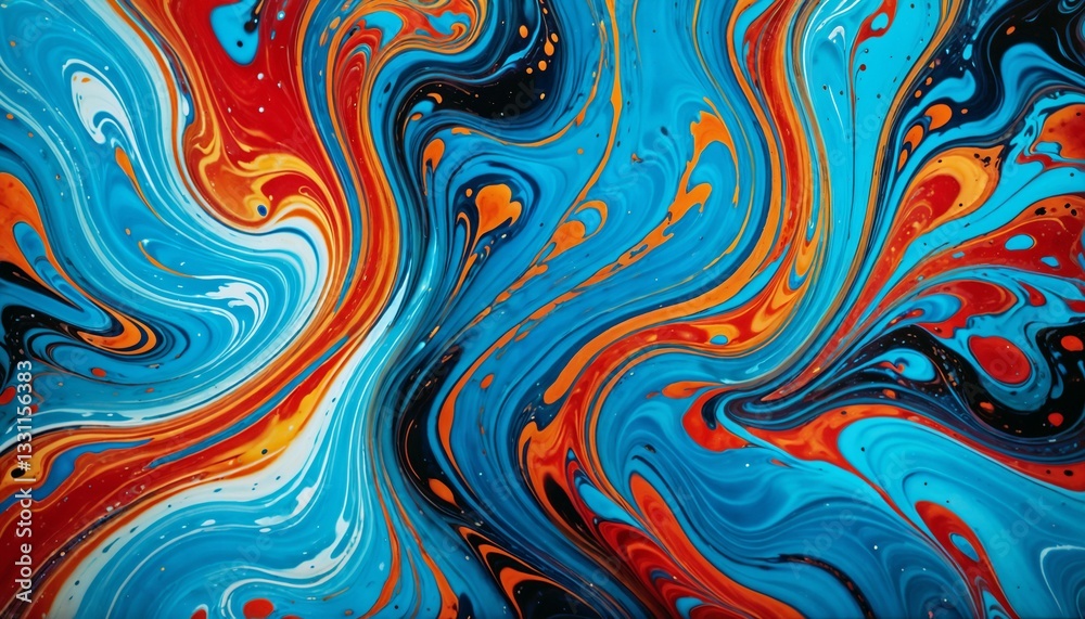 Obraz premium Mesmerizing color swirl dynamic harmony
