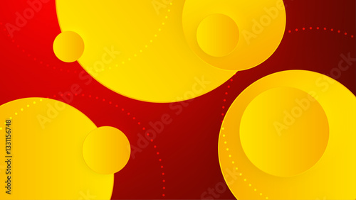 minimal red and yellow shapes abstract design geometric vector illustration, great for business project, for presentation design, wallpaper, or website background