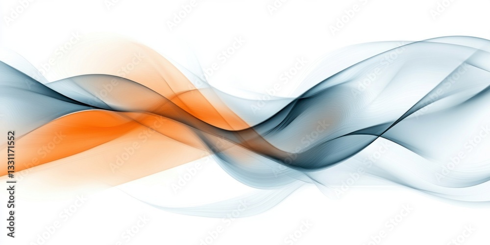 Obraz premium Soft Colorful Waves Flowing in Gentle Motion Abstract Artwork