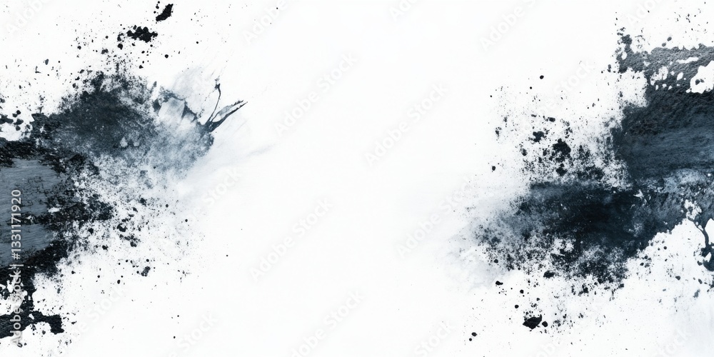 Fototapeta premium Abstract Monochrome Splash with Ink and Paint Texture Background