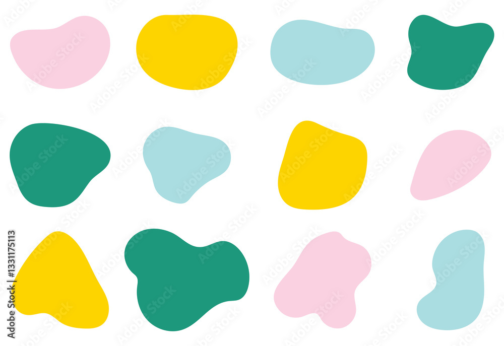 set of colorful abstract blob shape transparent set of colorful abstract blob shape transparent