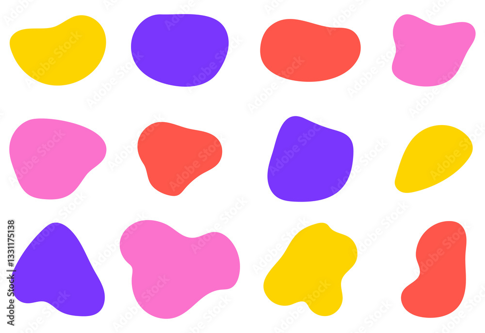 set of colorful abstract blob shape transparent set of colorful abstract blob shape transparent