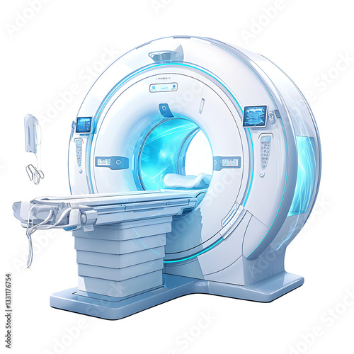 Advanced Medical Diagnostic Machine: Capturing the essence of modern medical technology, a detailed image showcases a state-of-the-art diagnostic machine.