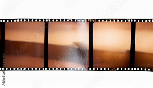 vintage photo filmstrip isolated on transparent background