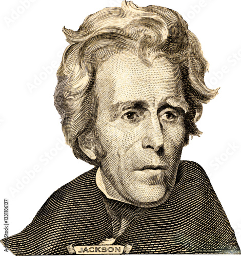 Portrait of jackson from the 20 dollar bill