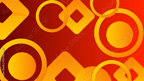 clean geometric background abstract red and orange shapes vector illustration, great for business project, presentation background, and wallpaper