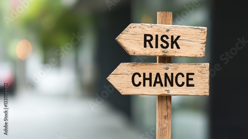 Weighing risk and chance a thought-provoking signage display in an urban environment