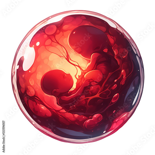 A Human Life in a Crystal Ball: The artwork showcases a human life depicted within a transparent sphere. The use of a sphere amplifies a sense of curiosity and captivation.