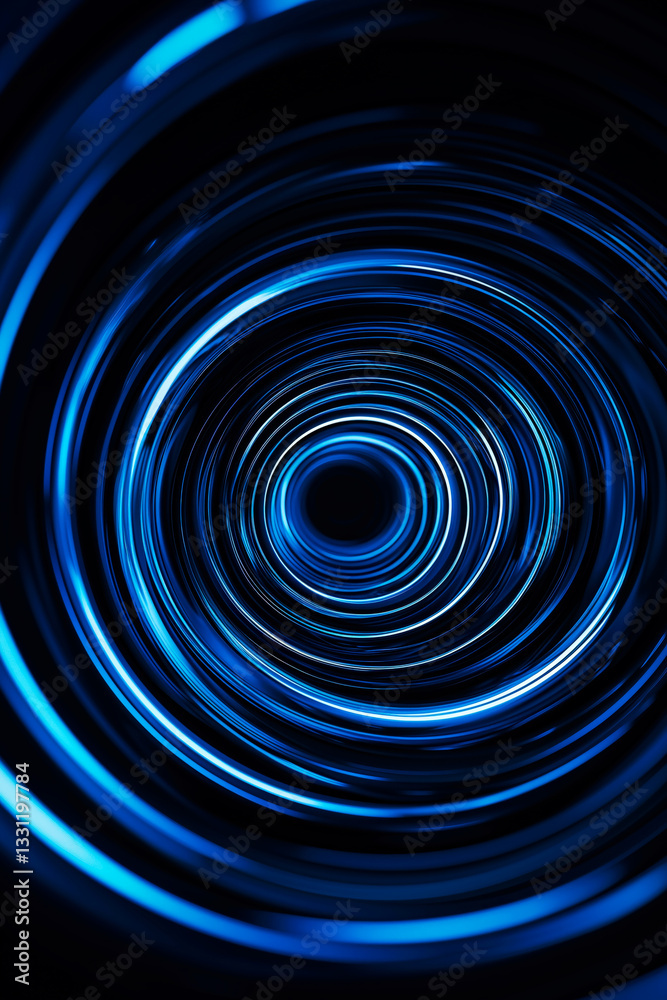 Mystical Blue Abstract Tunnel Background Mystical Blue Abstract Tunnel Background