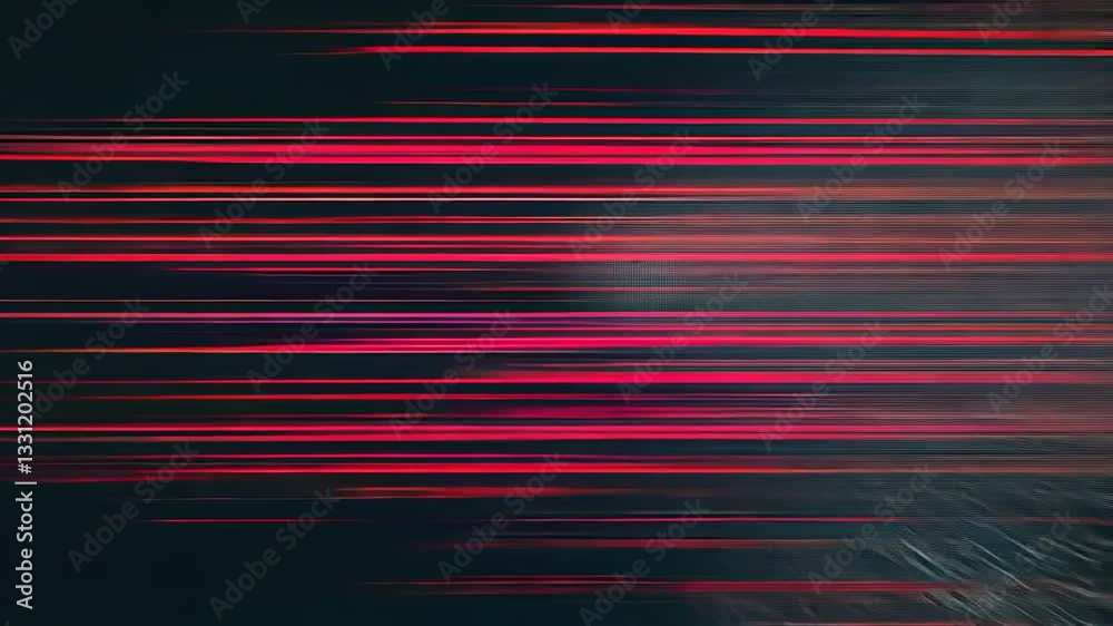 Glitch-Effekt mit verzerrten Code-Fragmenten und Lichteffekten