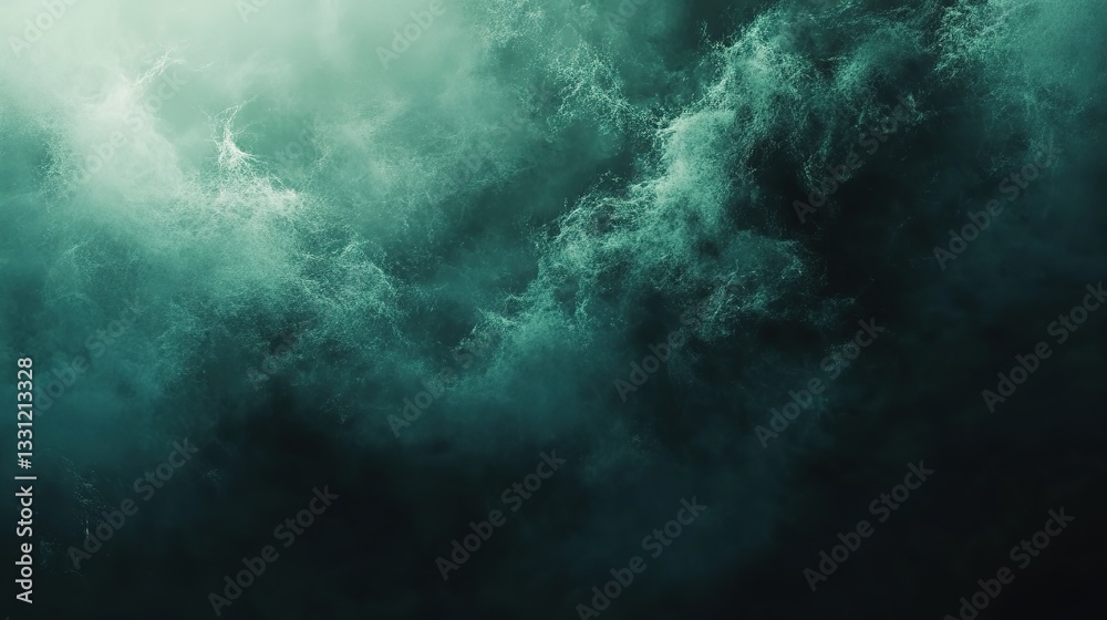 Fototapeta premium Green abstract texture with grunge canvas effect, gradient lighting, minimal composition.