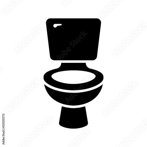 Toilet bowl icon isolated on white background.