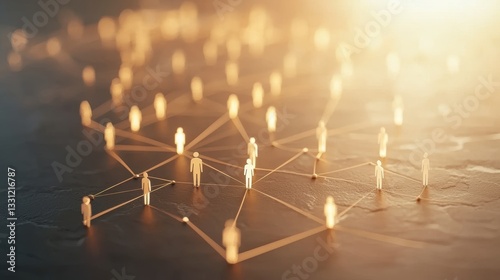 Multicultural or Global Teams Silhouettes of people from different countries connected by lines forming a global network, symbolizing international collaboration and global teamwork.