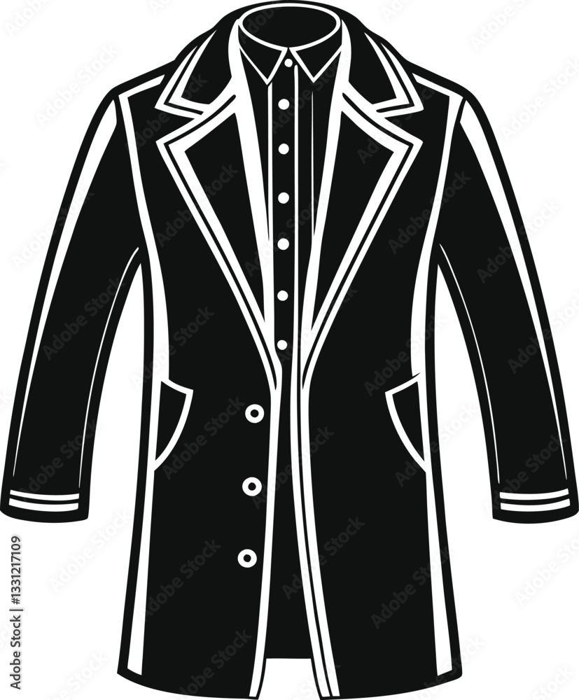 Naklejka premium vector illustration of a black jacket