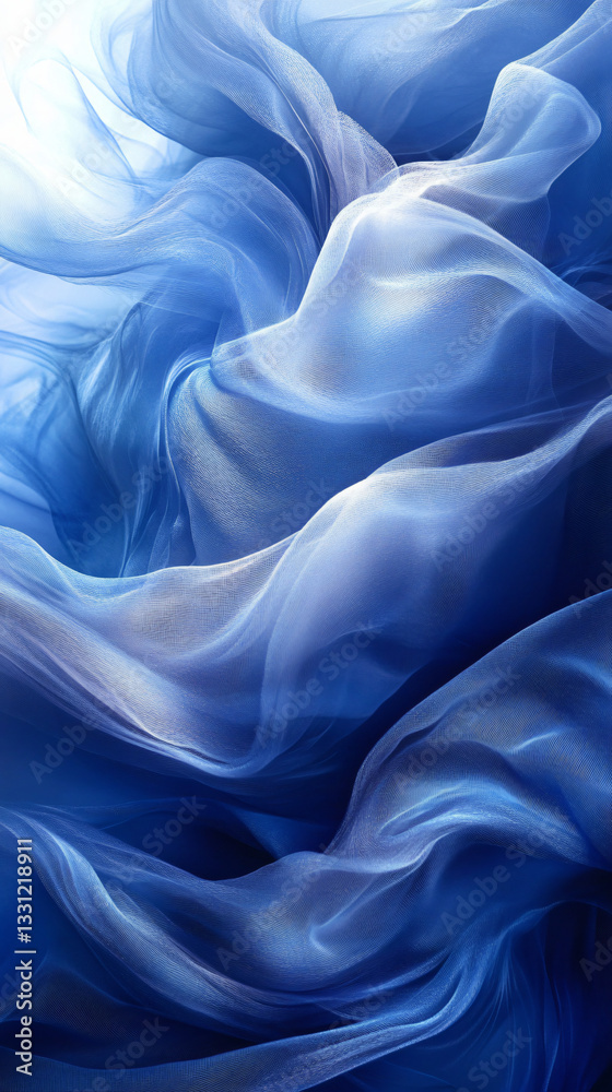 custom made wallpaper toronto digitalThe abstract of blue waves going up
