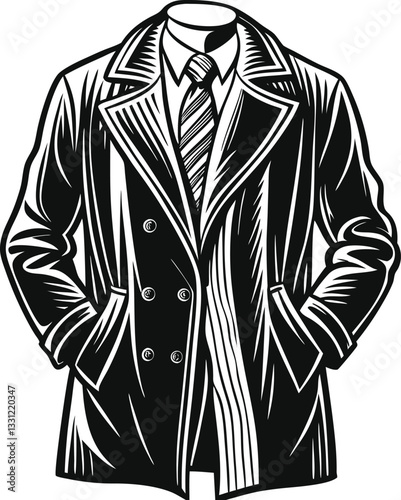 vector illustration of a suit