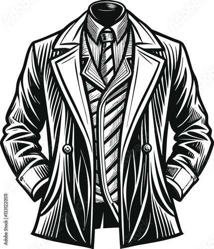 Man overcoat back white color style technical template Design.