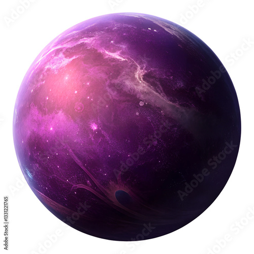 cosmic purple planet a celestial sphere isolated on white background png