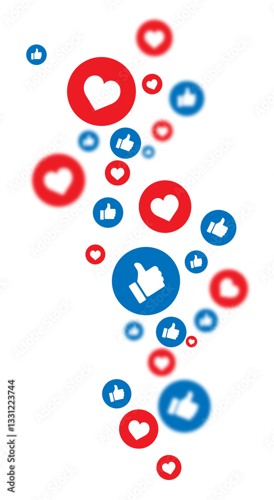 © dwiwahyu - Like and love reaction. Bubble like and love reaction © dwiwahyu - Like and love reaction. Bubble like and love reaction