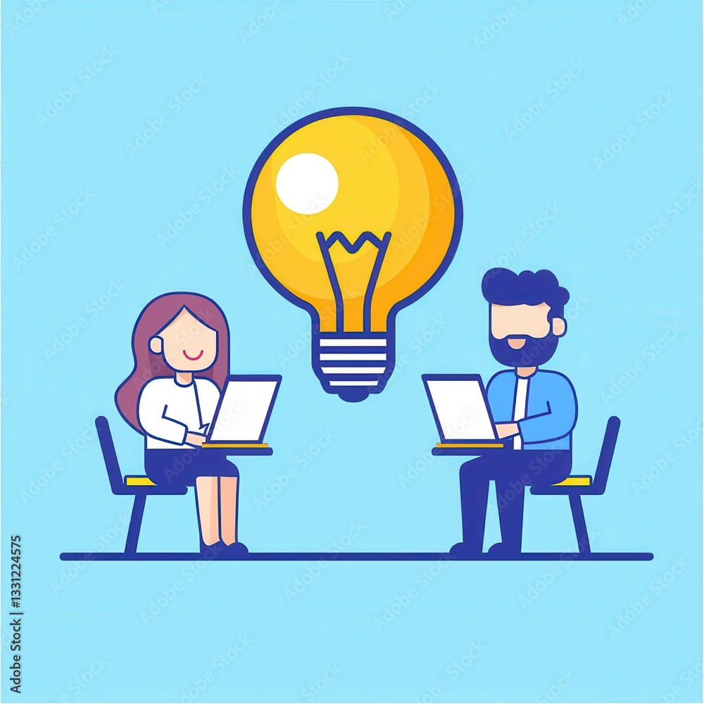 establishment success competition business concept. Collaborative brainstorming with light bulb idea concept. establishment success competition business concept. Collaborative brainstorming with light bulb idea concept.