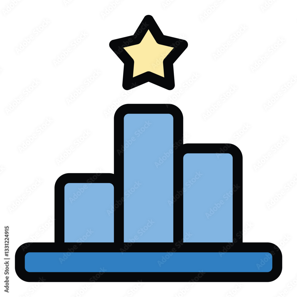 Rank icon in flat line style representing hierarchy status and achievement ideal for leadership competition and performance evaluation concepts. Rank icon in flat line style representing hierarchy status and achievement ideal for leadership competition and performance evaluation concepts.
