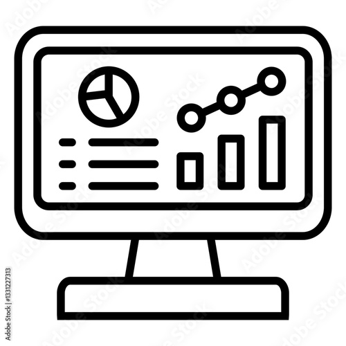 Web Analitycs Outline Icon